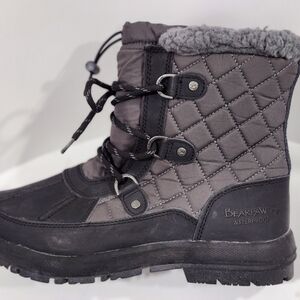 Bearpaw Bethany Women's Gray Quilted Waterproof Boots